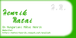 henrik matai business card